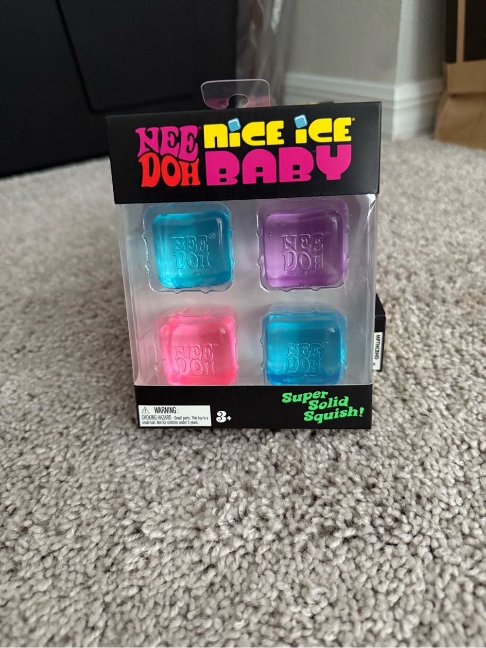 NEE DOH Nice Ice Baby Kids Building Squish Set - Pink, Blue, Purple